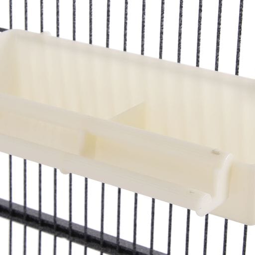 flight cage with stand and double front doors, spacious for small to medium pet birds.