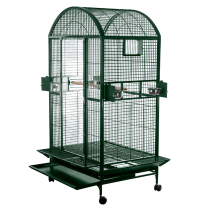 A & E Cage Bird Cages & Stands Green DomeTop Cage 36"x28"x65"