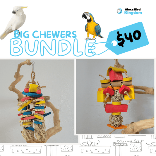 Alex Bird Toys Bird Toys Big Chewers Bundle – Toys for Large Birds