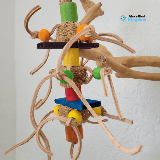 Alex Bird Toys Bird Toys Leather Chompers Bird Toy