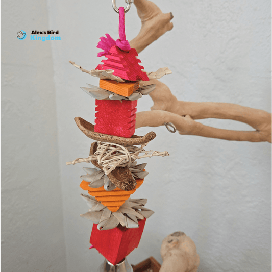 Alex Bird Toys Bird Toys Melody Maker Bird Toy – For Medium Parrots Who Love to Chew