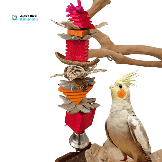 Alex Bird Toys Bird Toys Melody Maker Bird Toy – For Medium Parrots Who Love to Chew