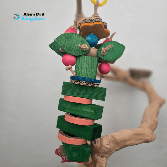 Alex's Bird Kingdom Bird Toys Bold Blooms Bird Toy – Big Chewing Fun for Large Parrots