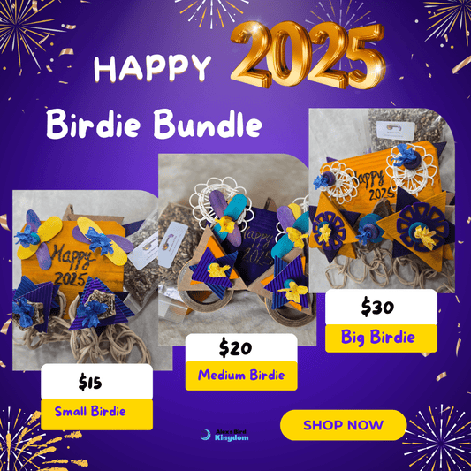 Alex's Bird Kingdom Bird Toys Happy 2025 Birdie Bundle