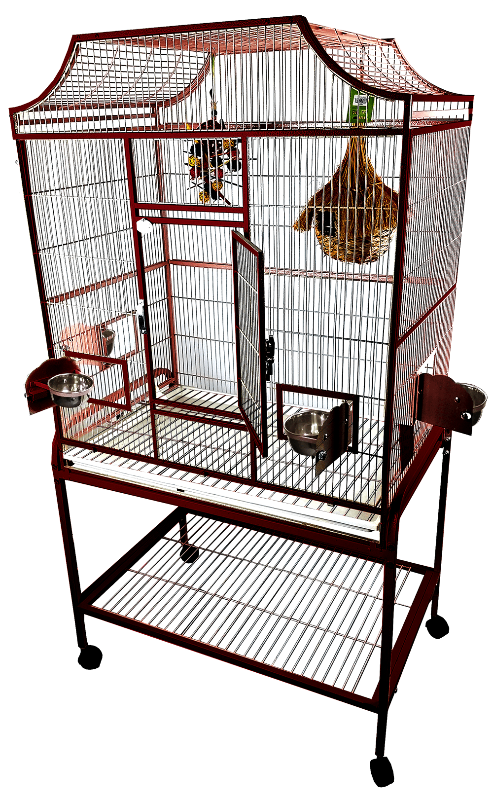 A & E Cage Co Burgundy Elegant Flight Cage 32''x21''x61''