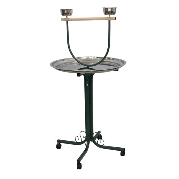 A & E Cage Company LLC Bird Cages & Stands T-Stand with Casters and Stainless Steel Dishes