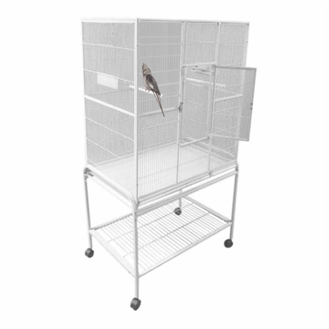 A & E Cages Co Bird Cages & Stands Platinum Flight Cage & Stand with Double Front Door 32"x21"