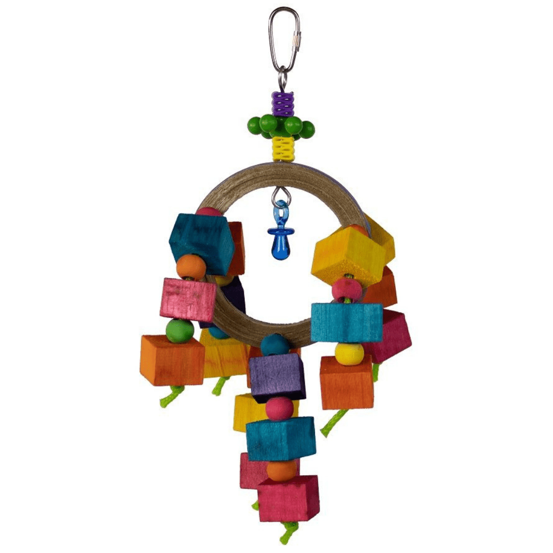 Balsa Rainbow Ring Bird Toy – Alex's Bird Kingdom