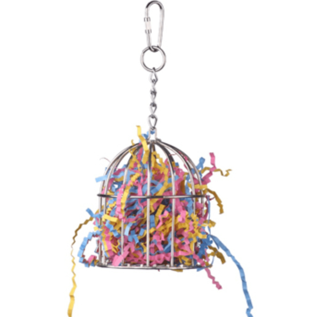 Super Bird Creations Bird Toys Mini Stainless Steel Treat Cage Bird Toy